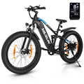 VARUN Electric Bike for Adults - Peak 750W Electric Bike for Men with 48V 16AH Anti-Theft Battery - Full Suspension Ebike for All Terrains Up to 25+MPH，60+ Miles