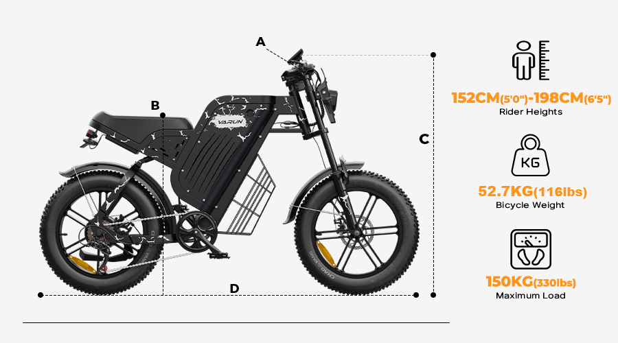 20" Fat-Tire Men's E-Bike with 48V 31.5A Battery, Up to 160 KM Range, 1000W 95Nm Motor, Full Suspension